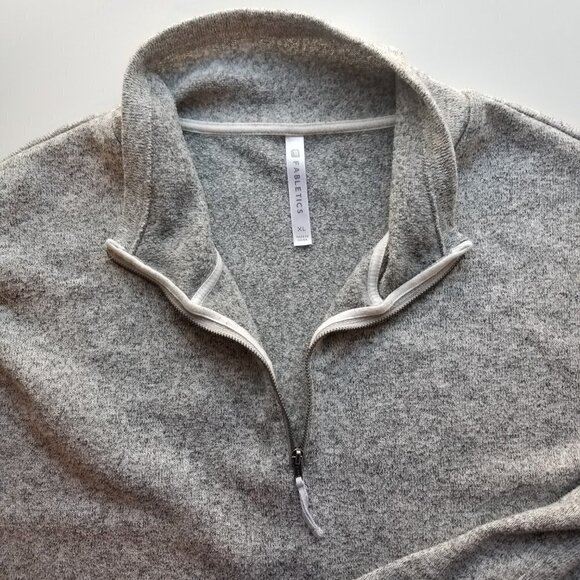 Fabletics Fleece Zip Pullover Gray Size XL - Picture 5 of 8